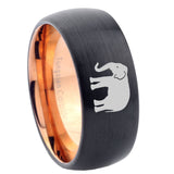 10mm-Elephant-Dome-Tungsten-Rose-Gold-Custom-Ring-for-Men