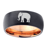 10mm-Elephant-Dome-Tungsten-Rose-Gold-Custom-Ring-for-Men