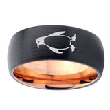 10mm-Penguin-Dome-Tungsten-Rose-Gold-Custom-Ring-for-Men