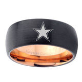 10mm-Cowboys-Star-Dome-Tungsten-Rose-Gold-Custom-Ring-for-Men