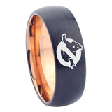 10mm-Ghostbusters-Dome-Tungsten-Carbide-Rose-Gold-Mens-Wedding-Band