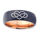 10mm-Infinity-Love-Dome-Tungsten-Carbide-Rose-Gold-Personalized-Ring