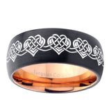 10mm-Celtic-Knot-Heart-Dome-Tungsten-Rose-Gold-Custom-Ring-for-Men