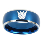 10mm-Decepticon-Transformers-Dome-Brushed-Blue-2-Tone-Tungsten-Mens-Ring