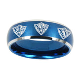 10mm-Multiple-CTR-Dome-Brushed-Blue-2-Tone-Tungsten-Carbide-Promise-Ring