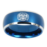 10mm-Masonic-32-Degree-Freemason-Dome-Brushed-Blue-2-Tone-Tungsten-Carbide-Mens-Promise-Ring