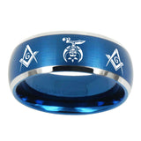 10mm-Masonic-Shriners-Dome-Brushed-Blue-2-Tone-Tungsten-Mens-Promise-Ring