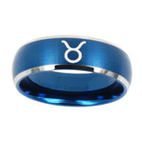 8mm-Taurus-Horoscope-Dome-Brushed-Blue-2-Tone-Tungsten-Mens-Ring-Personalized