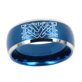 10mm-Celtic-Dog-Dome-Brushed-Blue-2-Tone-Tungsten-Mens-Wedding-Band