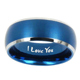 8mm-I-Love-You-Dome-Brushed-Blue-2-Tone-Tungsten-Carbide-Rings-for-Men