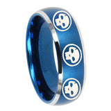 8mm-Multiple-Skull-Dome-Brushed-Blue-2-Tone-Tungsten-Carbide-Mens-Promise-Ring