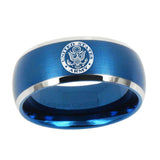 10mm-U.S.-Army-Dome-Brushed-Blue-2-Tone-Tungsten-Mens-Wedding-Band