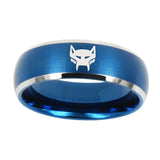 10mm-Maximal-Dome-Brushed-Blue-2-Tone-Tungsten-Carbide-Men's-Engagement-Ring