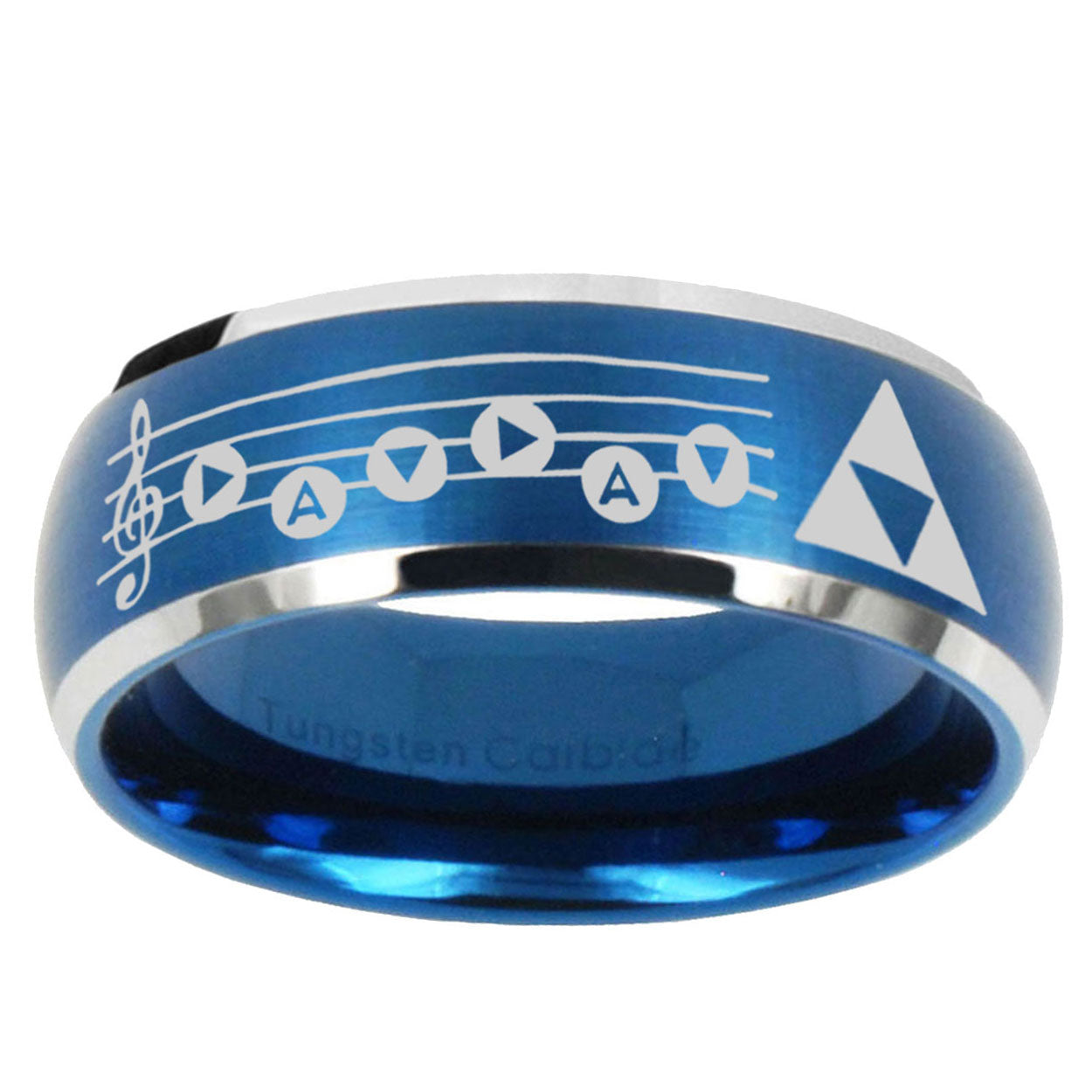 5MMOcarina Songs Zelda Dome Matte Blue Carbon Fiber Rings