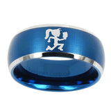 8mm-Hatchet-Woman-Dome-Brushed-Blue-2-Tone-Tungsten-Wedding-Band-Ring