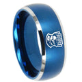 8MM Clone Trooper Dome Brushed Blue 2 Tone Tungsten Ring
