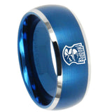 10mm Clone Trooper Dome Brushed Blue 2 Tone Tungsten Bands Ring