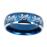 10mm-Multiple-Dragon-Dome-Brushed-Blue-2-Tone-Tungsten-Men's-Promise-Rings