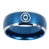 5, 8mm Indigo Lanterns Dome Matte Blue Tungsten Carbide Rings For Men
