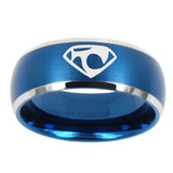 10mm-House-of-Van-Dome-Brushed-Blue-2-Tone-Tungsten-Carbide-Men's-Promise-Rings