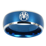 10mm-Love-Power-Rangers-Dome-Brushed-Blue-2-Tone-Tungsten-Men's-Promise-Rings