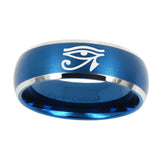 10mm-Seeing-Eye-Dome-Brushed-Blue-2-Tone-Tungsten-Carbide-Engagement-Ring