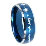 10mm-Sound-Wave-I-love-you-more-Dome-Brushed-Blue-2-Tone-Tungsten-Promise-Ring