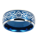 10mm-Celtic-Braided-Dome-Brushed-Blue-2-Tone-Tungsten-Mens-Wedding-Band