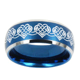 8mm-Celtic-Knot-Heart-Dome-Brushed-Blue-2-Tone-Tungsten-Mens-Promise-Ring