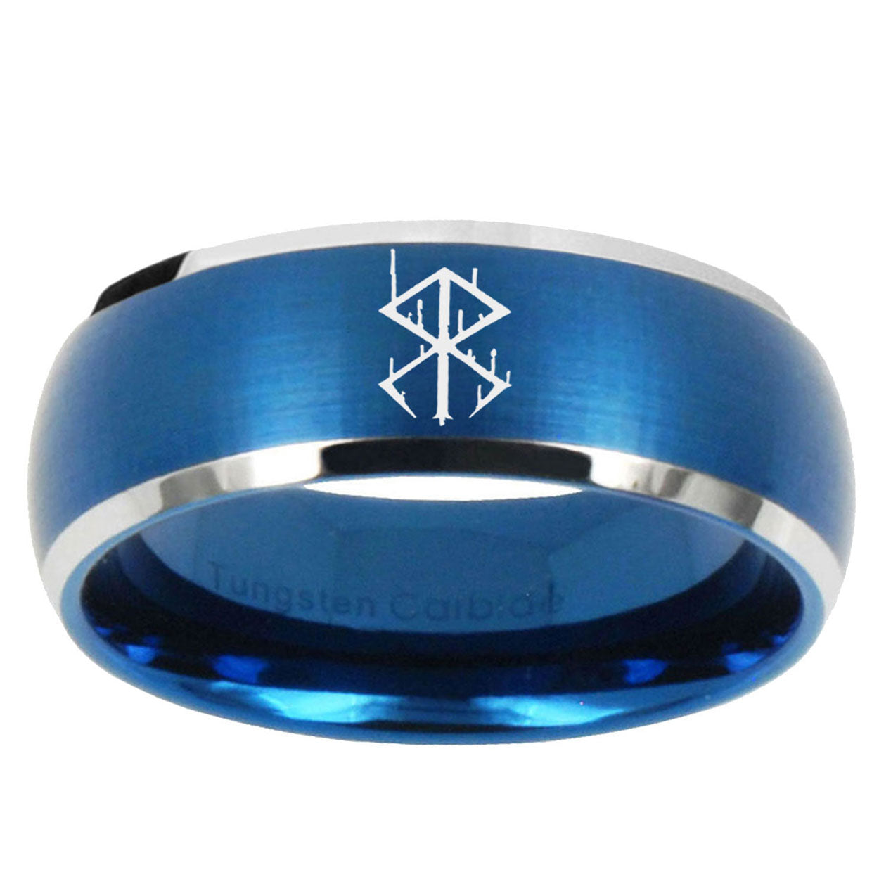 5MMStigma Sangrando Berserk Inspired Dome Matte Blue Carbon Fiber Rings
