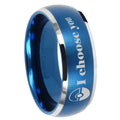 8MM Pokeball Pokemon Dome Matte Blue Carbon Fiber Rings