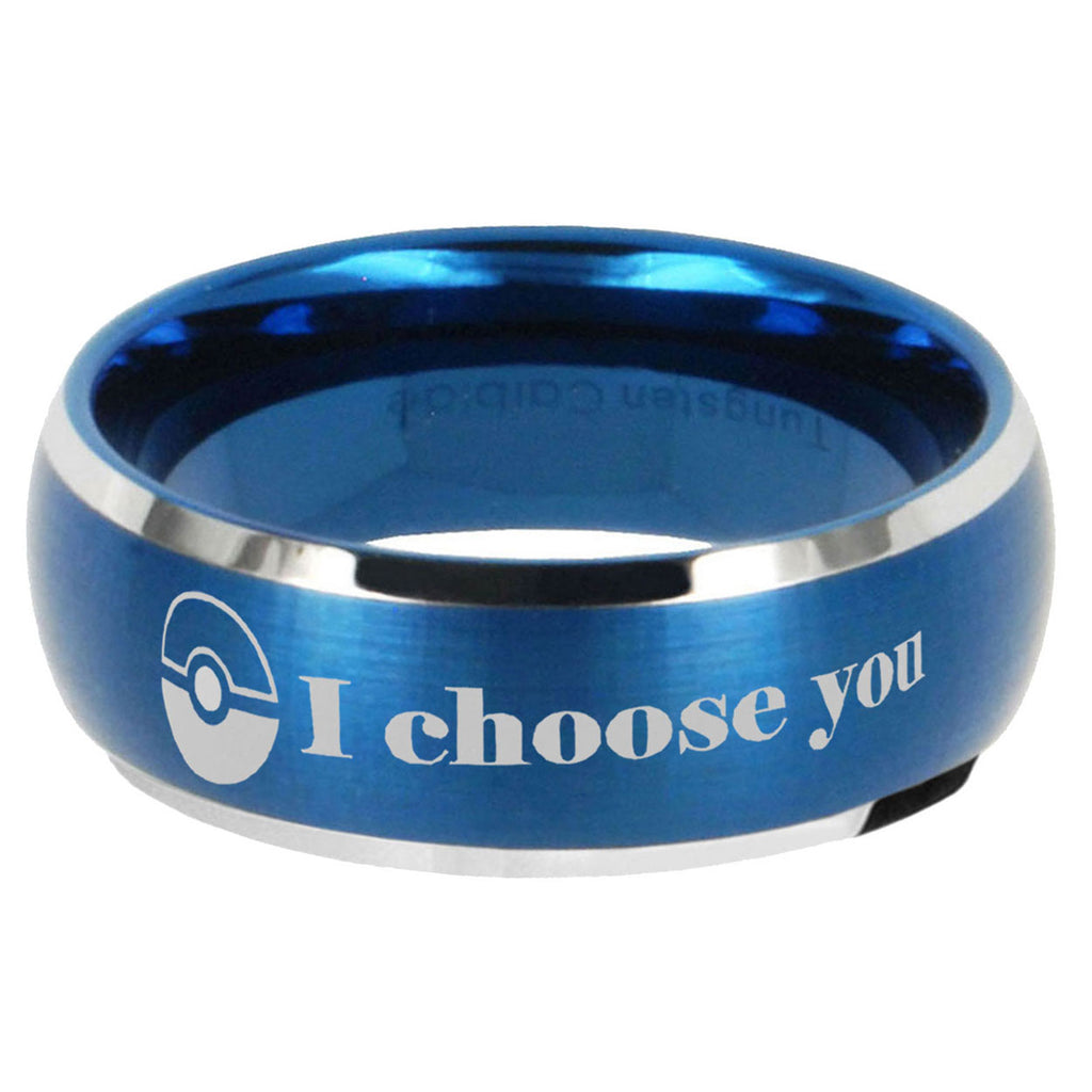 5MMPokeball Pokemon Dome Matte Blue Carbon Fiber Rings