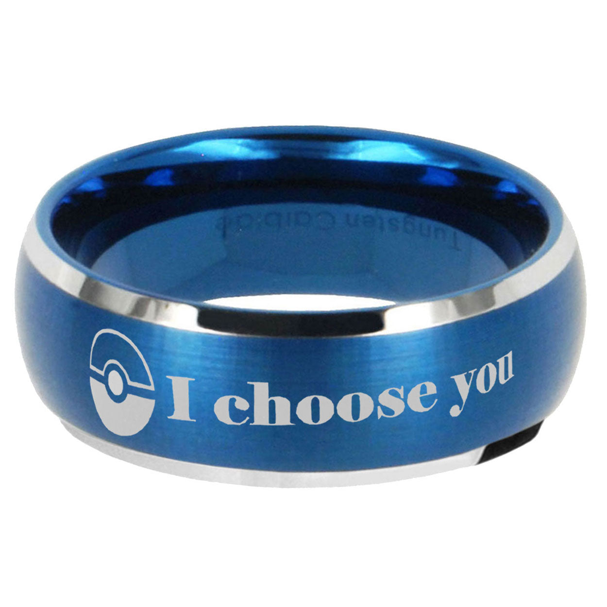 5MMPokeball Pokemon Dome Matte Blue Carbon Fiber Rings