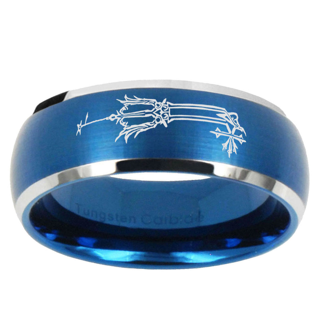 5MMGeekery Oathkeeper Kingdom Hearts Dome Matte Blue Carbon Fiber Rings