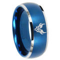 8MM Transformers Shatterback Dome Matte Blue Carbon Fiber Rings