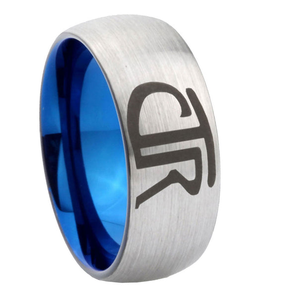 8mm-CTR-Dome-Tungsten-Carbide-Silver-Blue-Wedding-Band-Mens