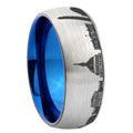 DC Washington City Dome Brushed Gray Tungsten Blue Ring