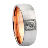 8mm-Dome-Silver-and-Rose-Gold-Tungsten-Floral-Initial-Letter-D,-Monogram-Ring