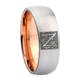 8mm-Dome-Silver-and-Rose-Gold-Tungsten-Floral-Initial-Letter-N,-Monogram-Ring