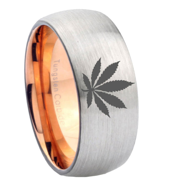 8mm-Marijuana-Leaf-Dome-Tungsten-Carbide-Rose-Gold-Anniversary-Ring