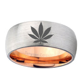 8mm-Marijuana-Leaf-Dome-Tungsten-Carbide-Rose-Gold-Anniversary-Ring
