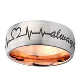 8mm-Heart-Beat-forever-Heart-always-Dome-Tungsten-Carbide-Rose-Gold-Anniversary-Ring