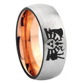 8MM Zelda Link Dome Rose Gold Gray Tungsten Wedding Band
