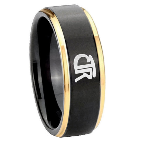 10mm-CTR-Design-Gold-Step-Edges-Black-Tungsten-Carbide-Anniversary-Ring