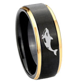 8mm-Keller-Whale-Gold-Step-Edges-Tungsten-Carbide-Mens-Wedding-Ring