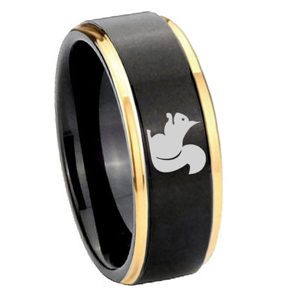 8mm-Squirrel-Gold-Step-Edges-Tungsten-Carbide-Mens-Wedding-Ring