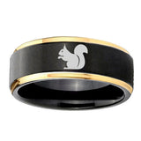 8mm-Squirrel-Gold-Step-Edges-Tungsten-Carbide-Mens-Wedding-Ring