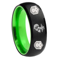 8mm Marine Chief Master Sergeant Dome Black Green Tungsten Band