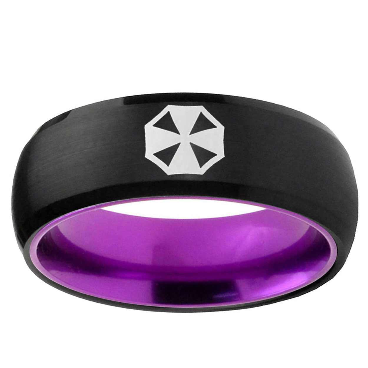 Resident Evil Dome Black And Purple Tungsten Men Bands