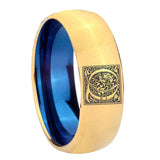 8mm-Dome-Gold-and-Blue-Tungsten-Floral-Initial-Letter-Q,-Monogram-Engraved-Ring